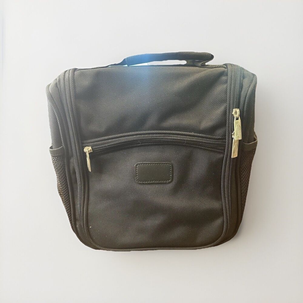 H.T. Traders Black Ballistic Nylon Hanging Toiletry Bag - 10x10x4 NWOT